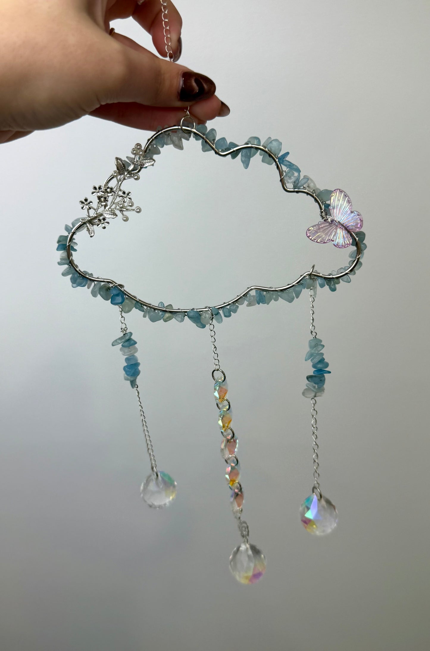 Aquamarine cloud suncatcher