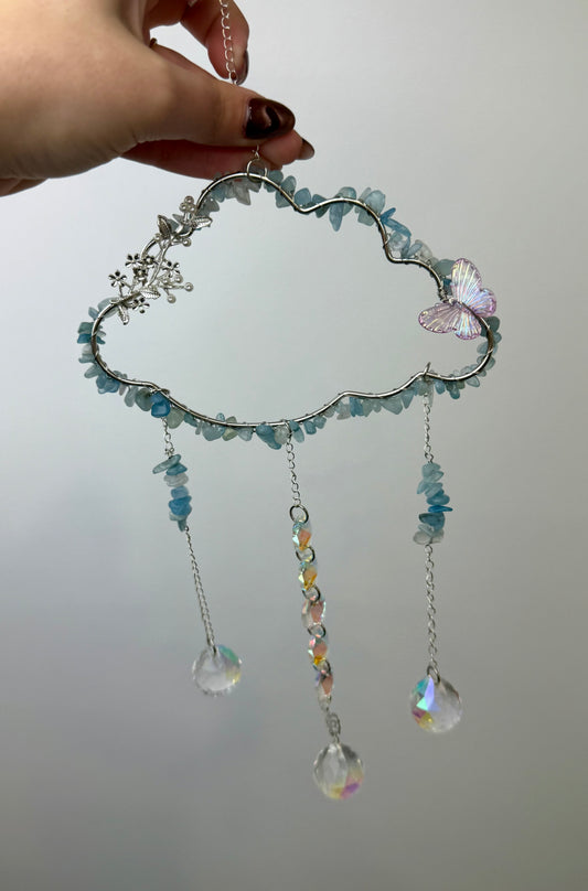 Aquamarine cloud suncatcher