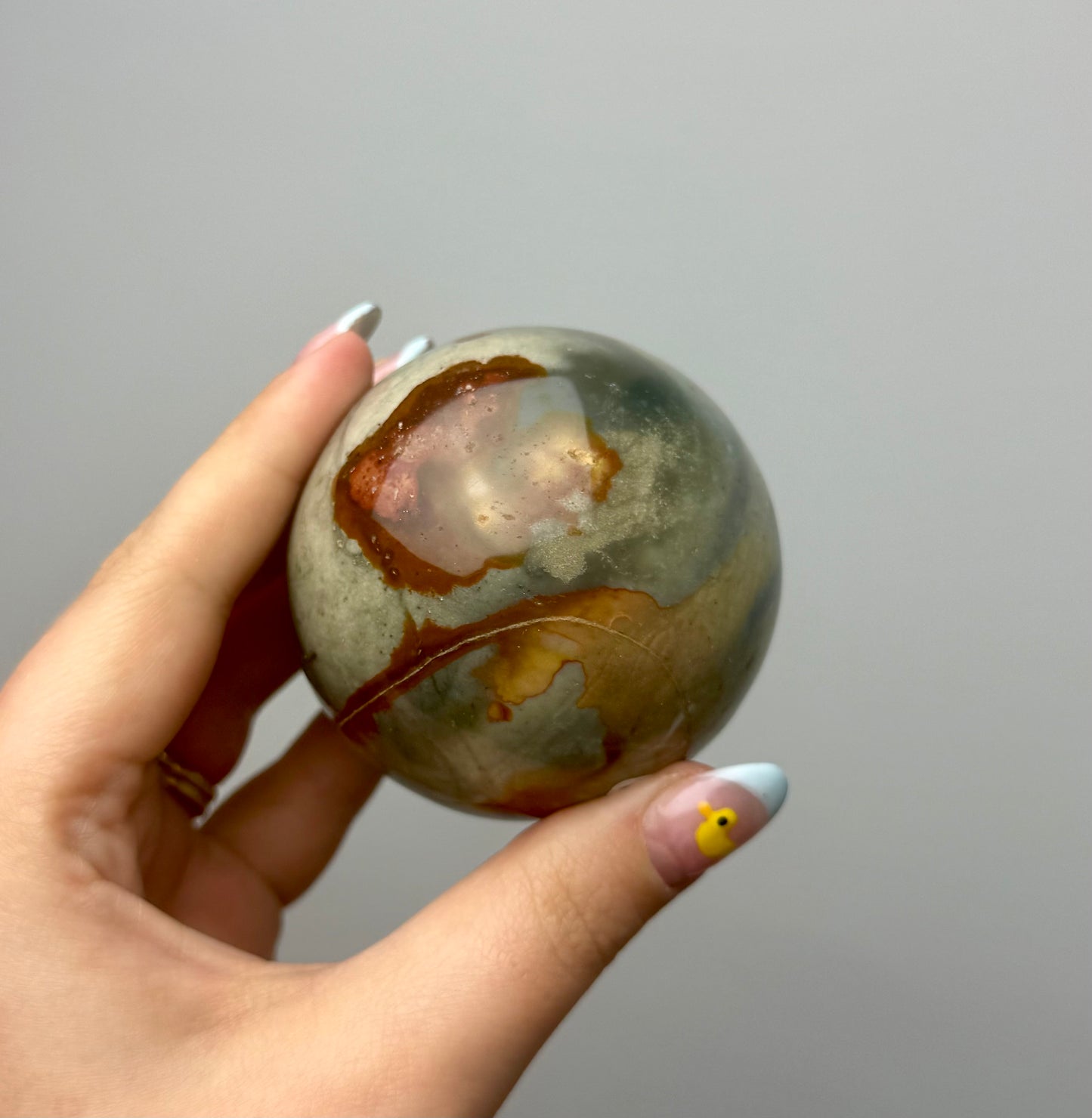 Polychrome jasper sphere