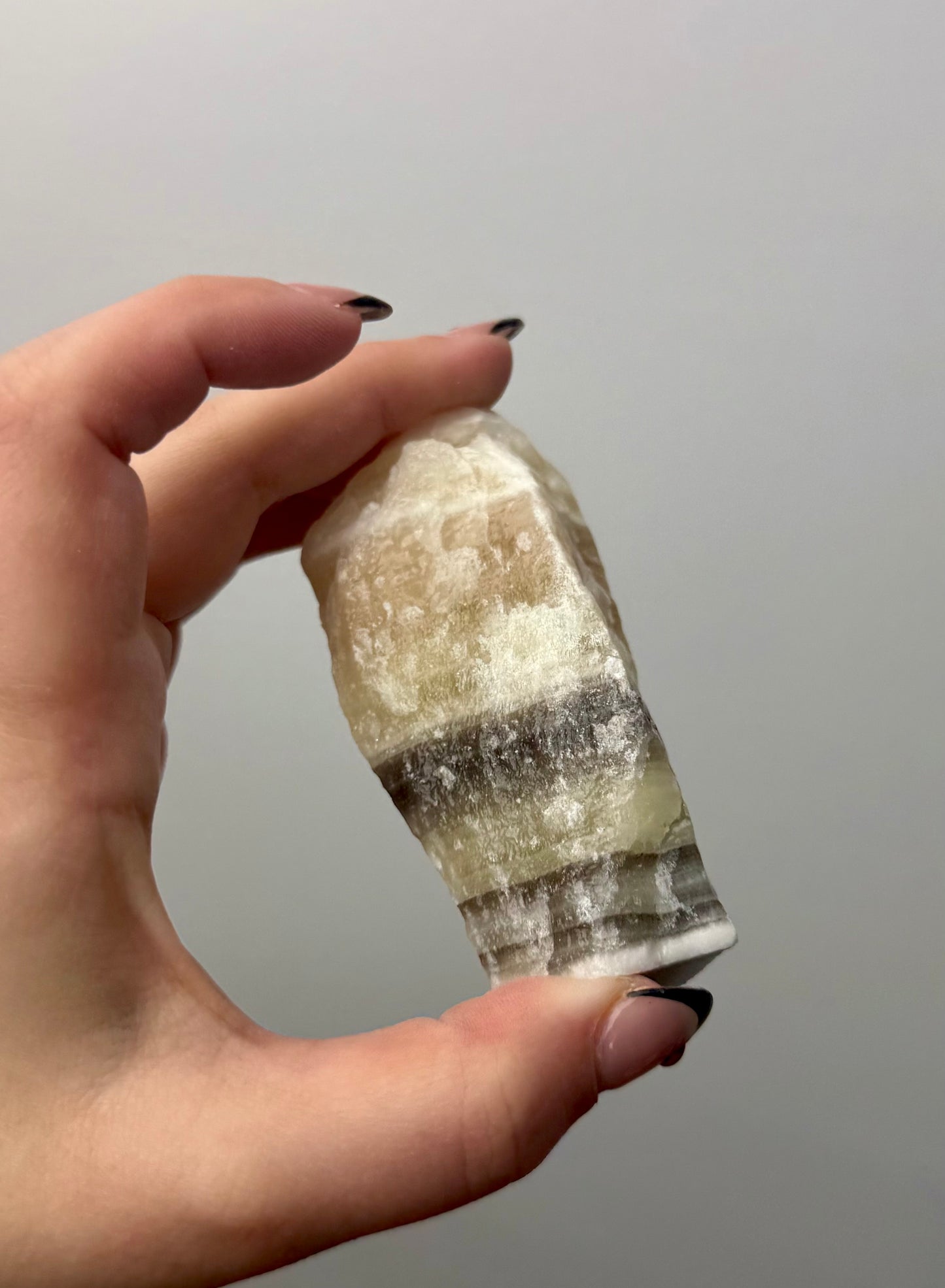 Zebra calcite raw chunk