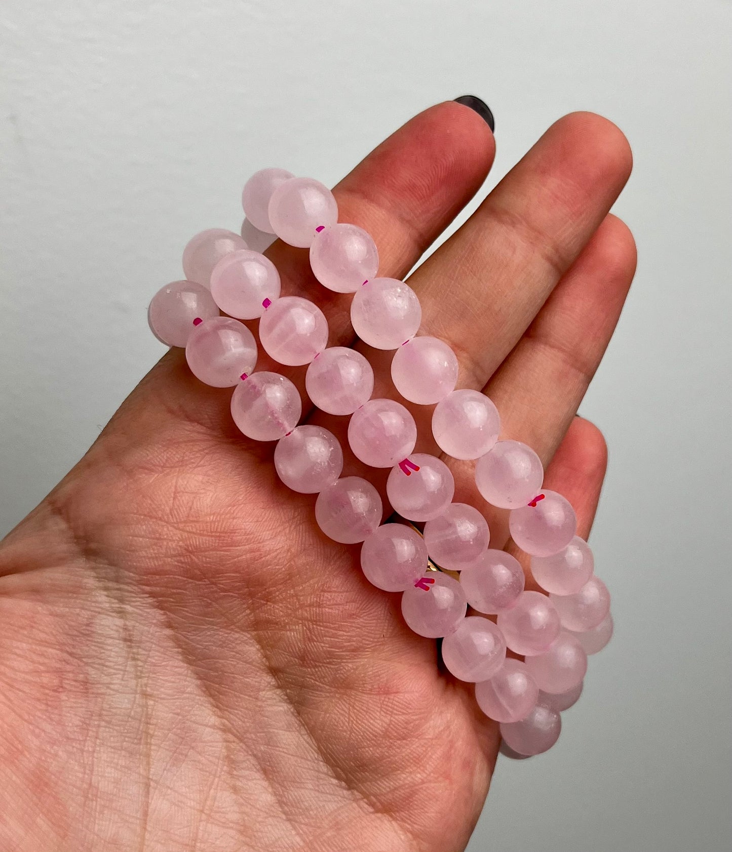 Pink mangano calcite bracelets