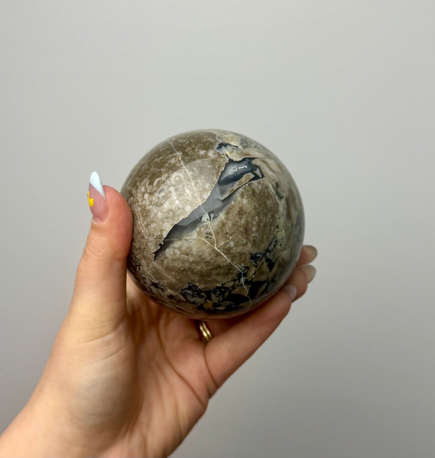 Volcano agate sphere