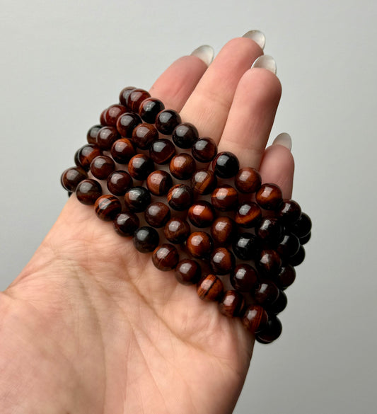 Red tigers eye bracelets
