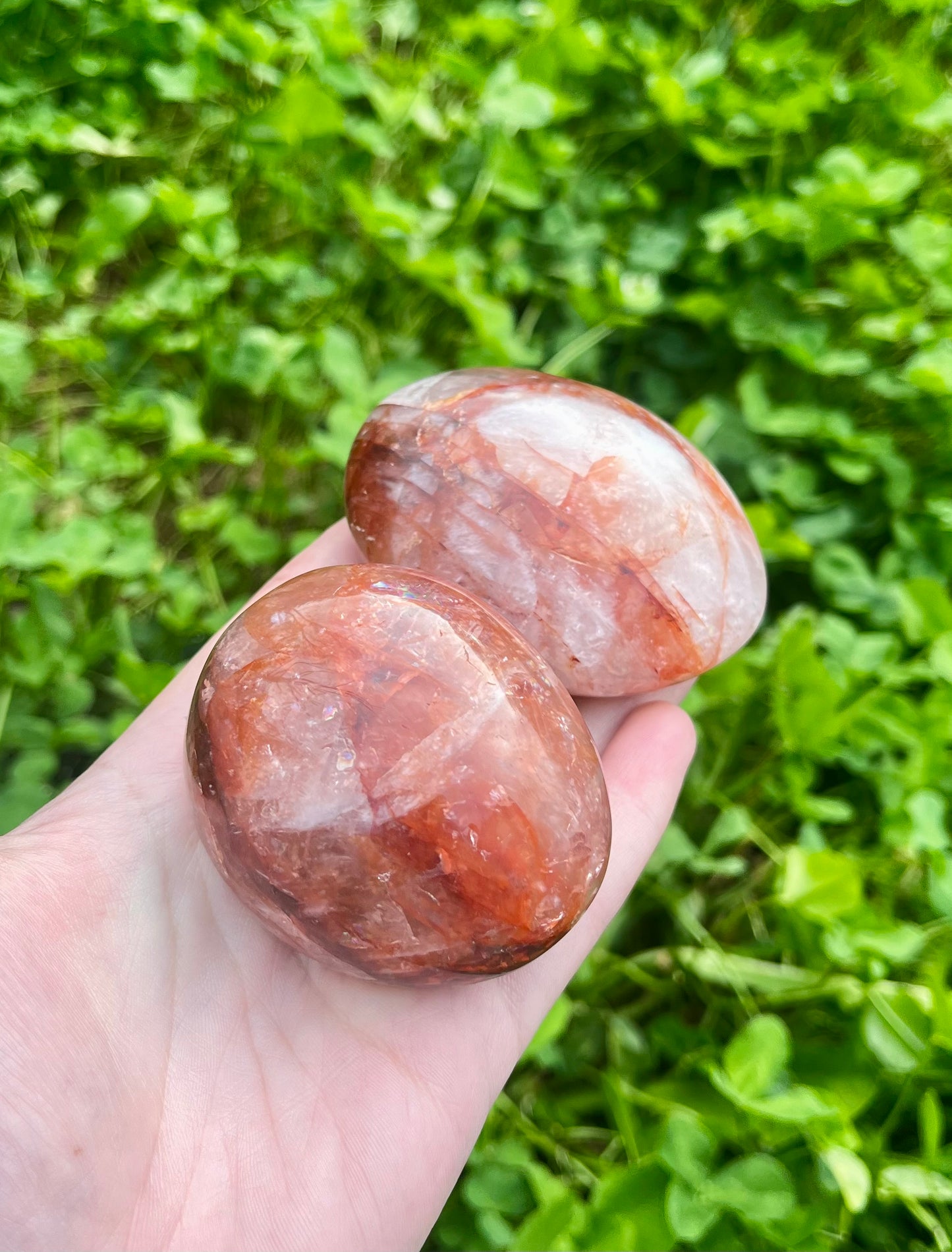 Fire Quartz palm stones