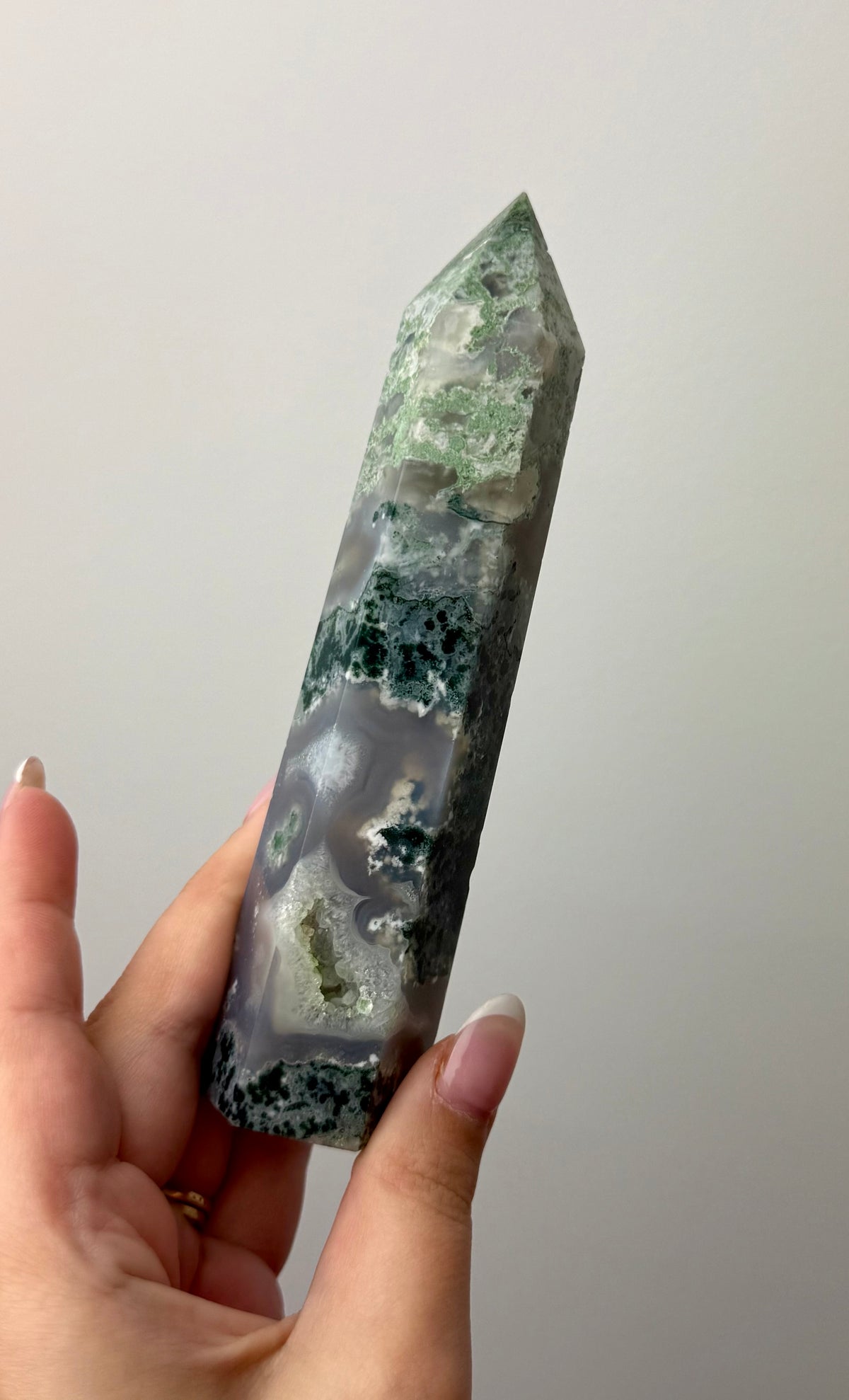 Moss agate tower
