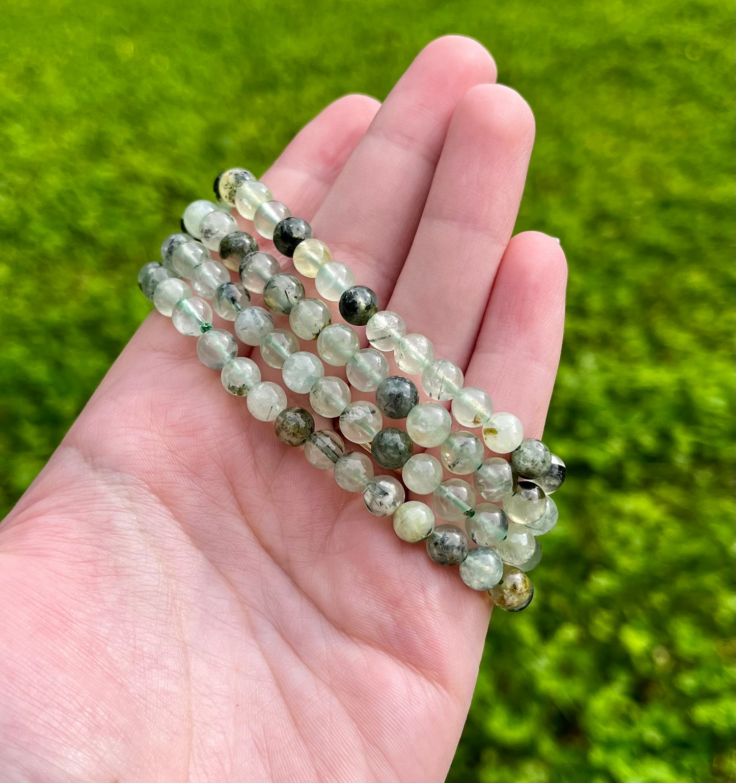 Prehnite bracelets