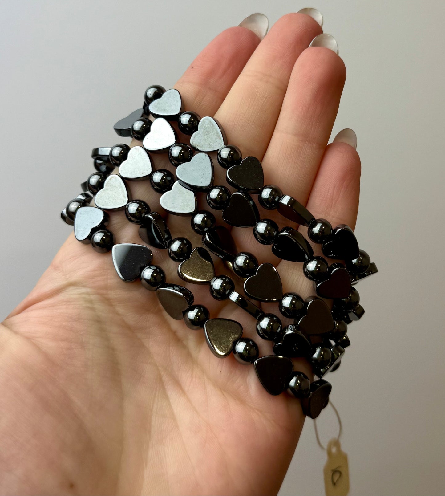 Hematite heart bracelets