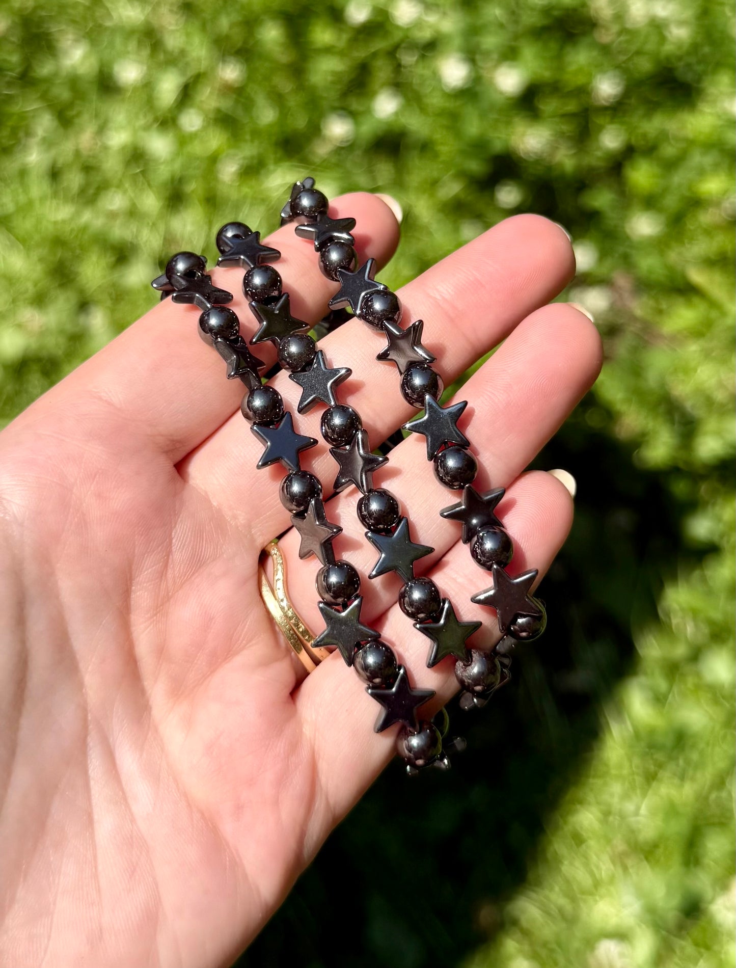 Star hematite bracelets