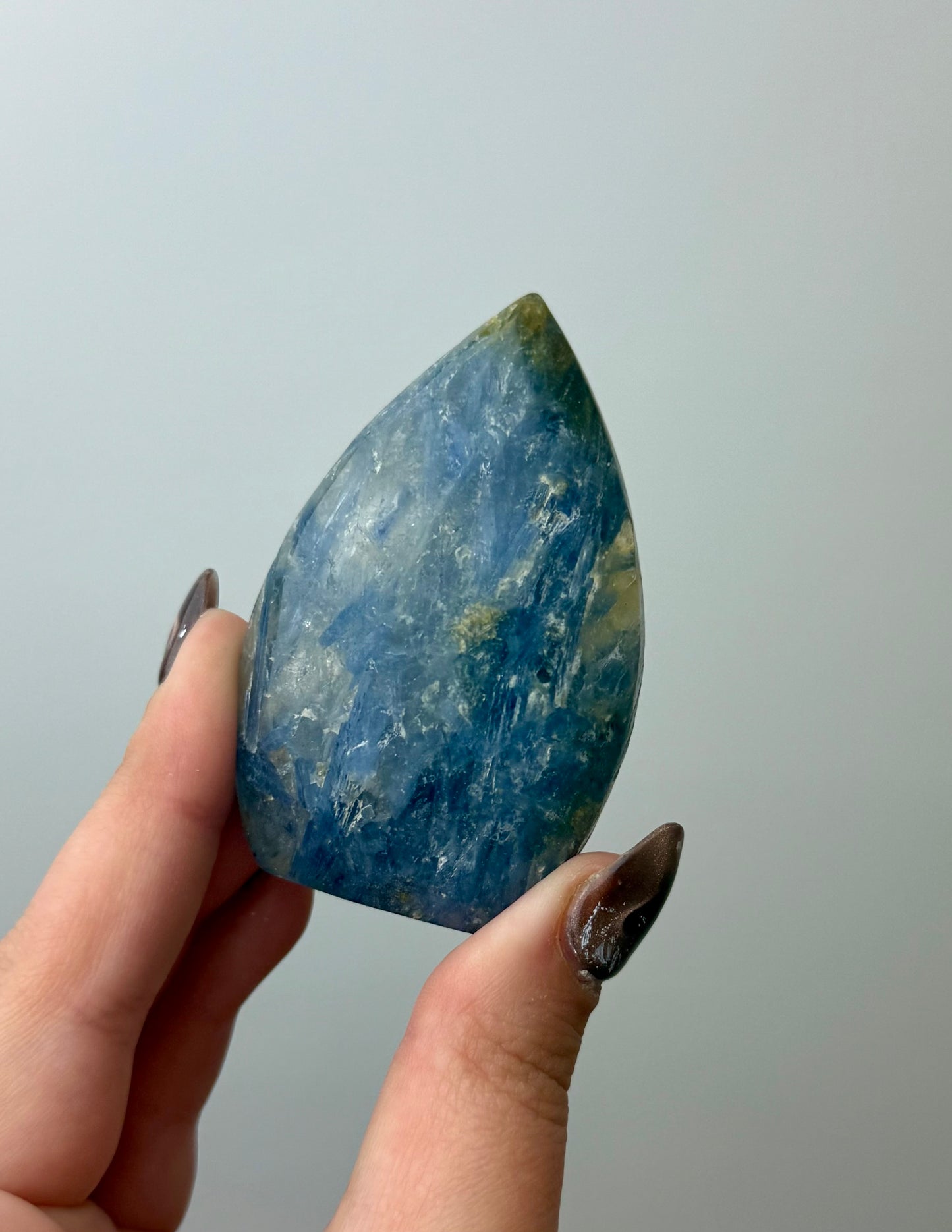 Blue kyanite tear freeform