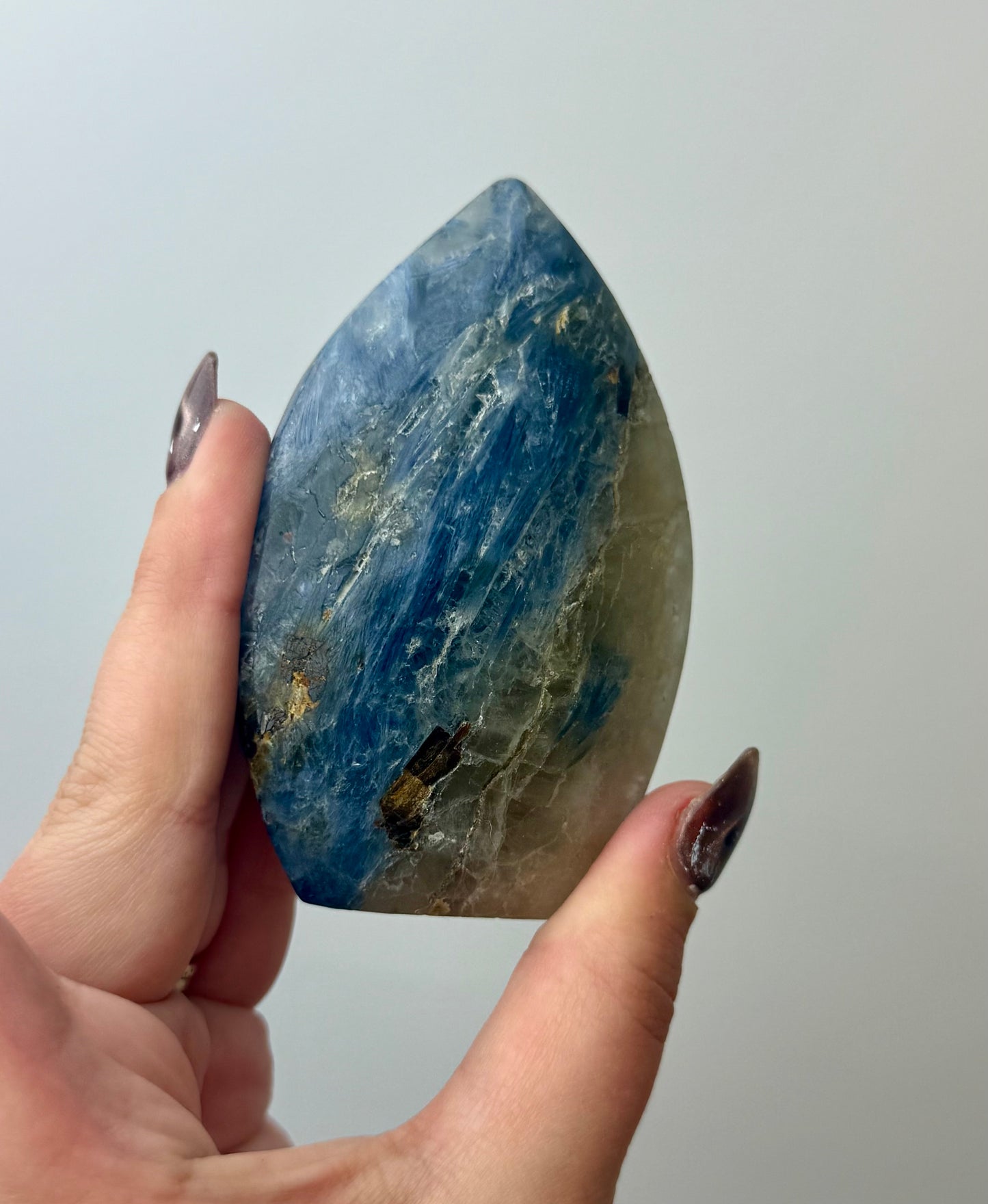 Blue kyanite tear freeform