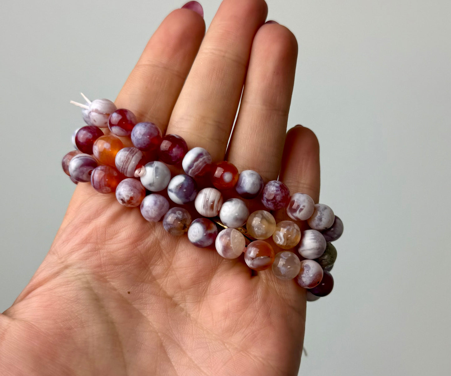 Dyed orca agate bracelets