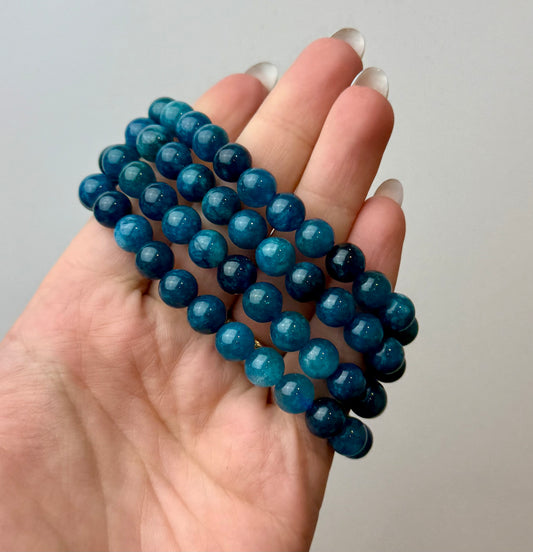 Blue apatite bracelets