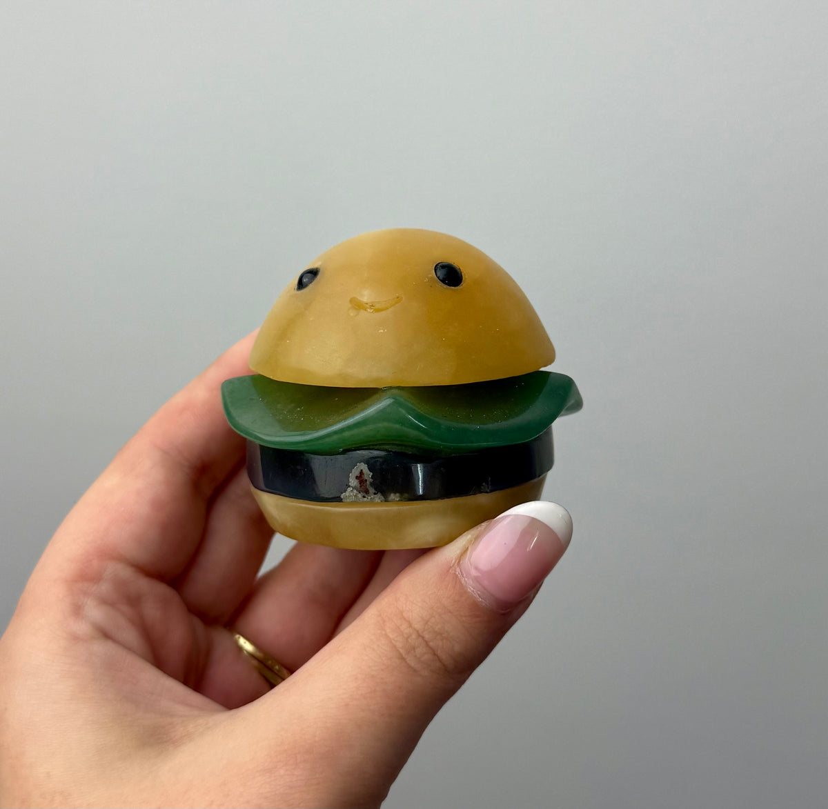 Crystal burger carving