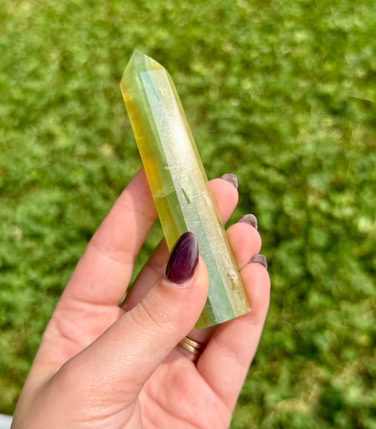 Imperfect fluorite tower