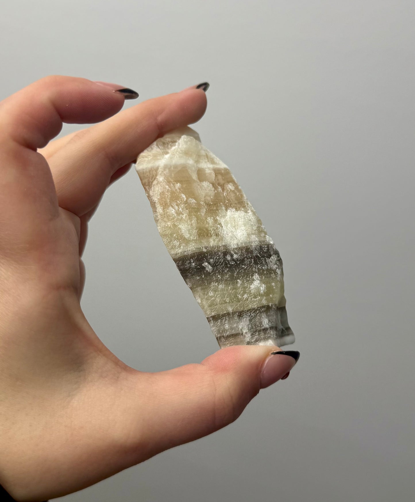 Zebra calcite raw chunk