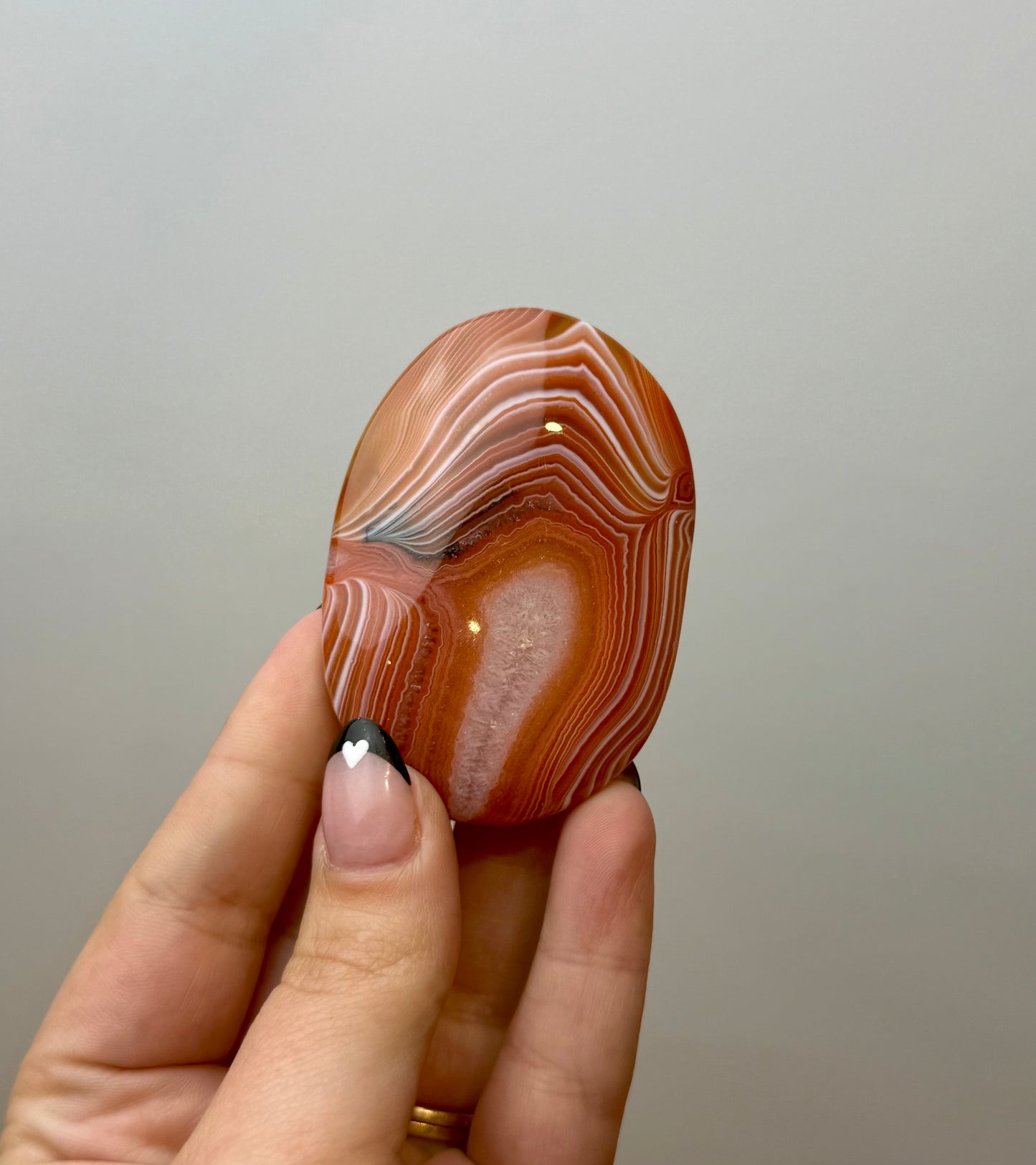 Carnelian palm stone