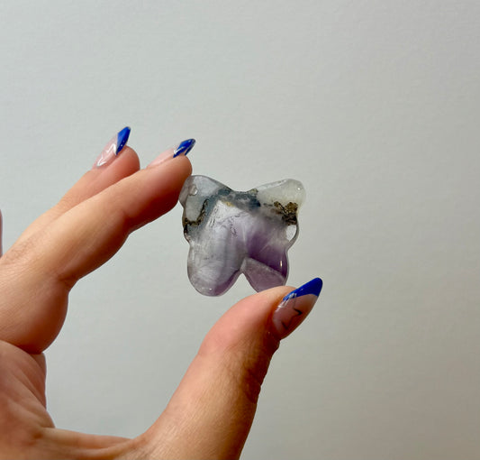 Amethyst butterfly carving