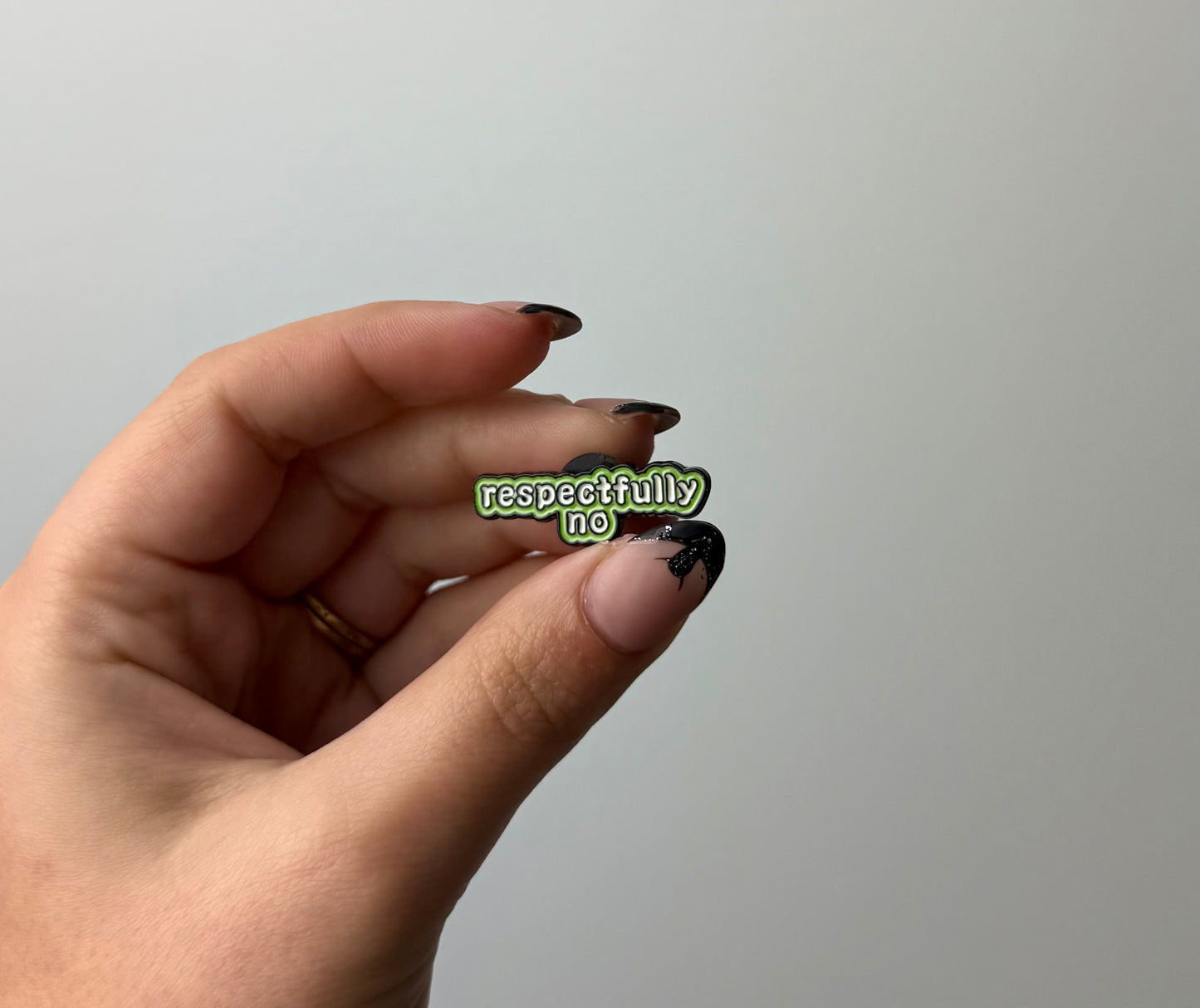 Respectfully no enamel pin