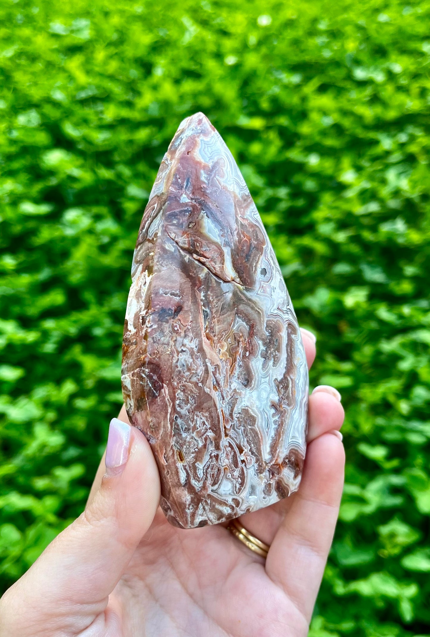 Mexican lace agate tear freeform