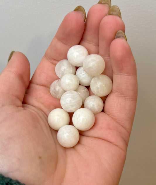 Mini moonstone spheres