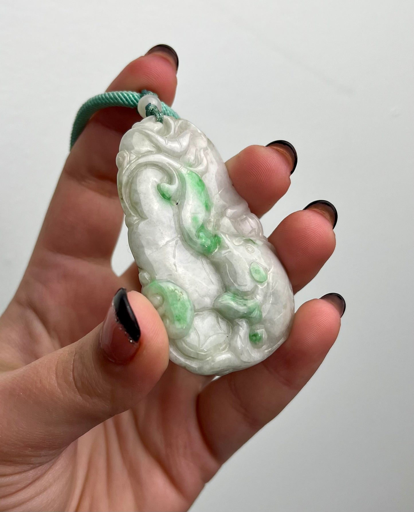 Jade double sided necklace