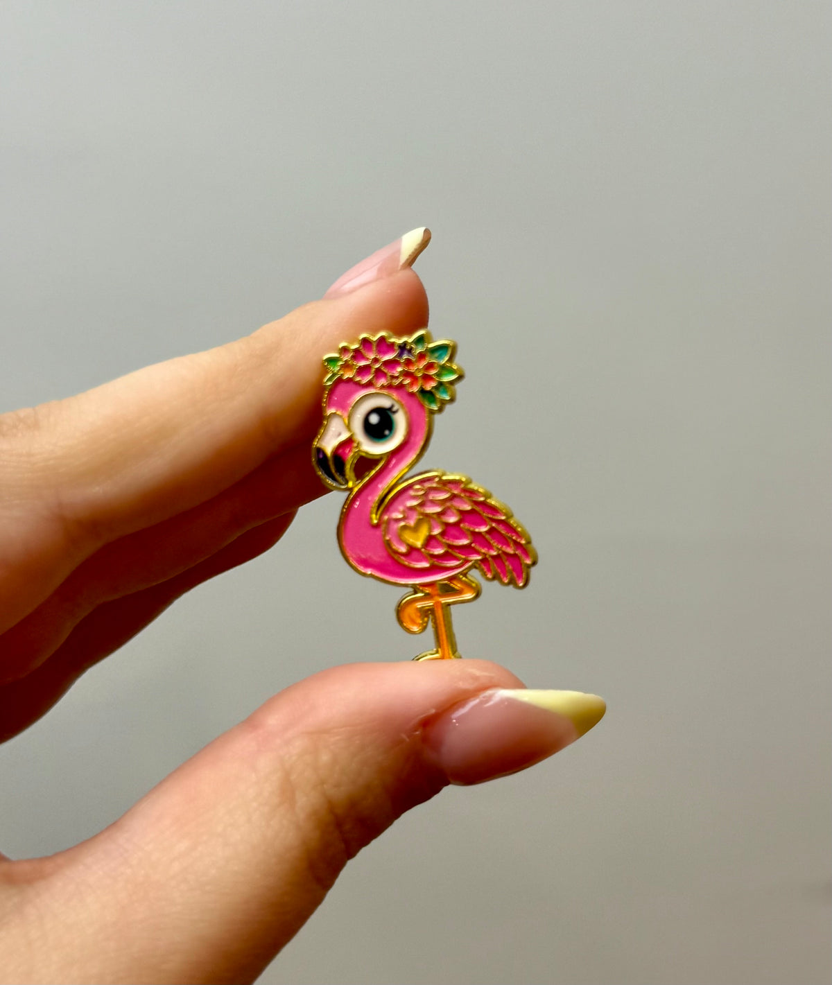 Flamingo enamel pin ￼