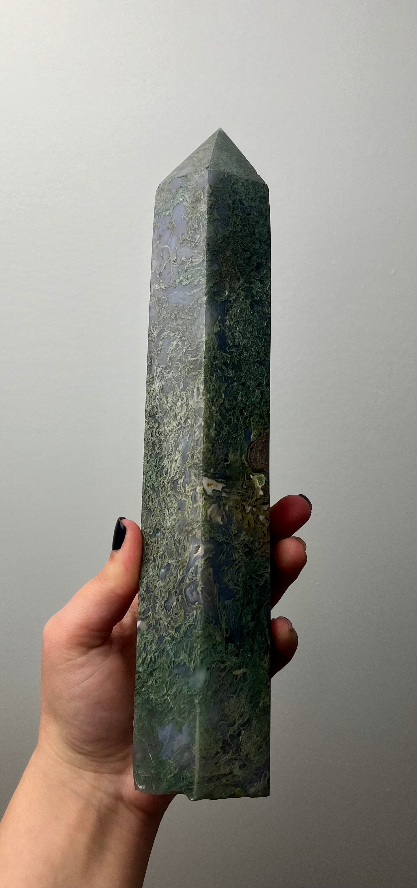 Moss agate tower