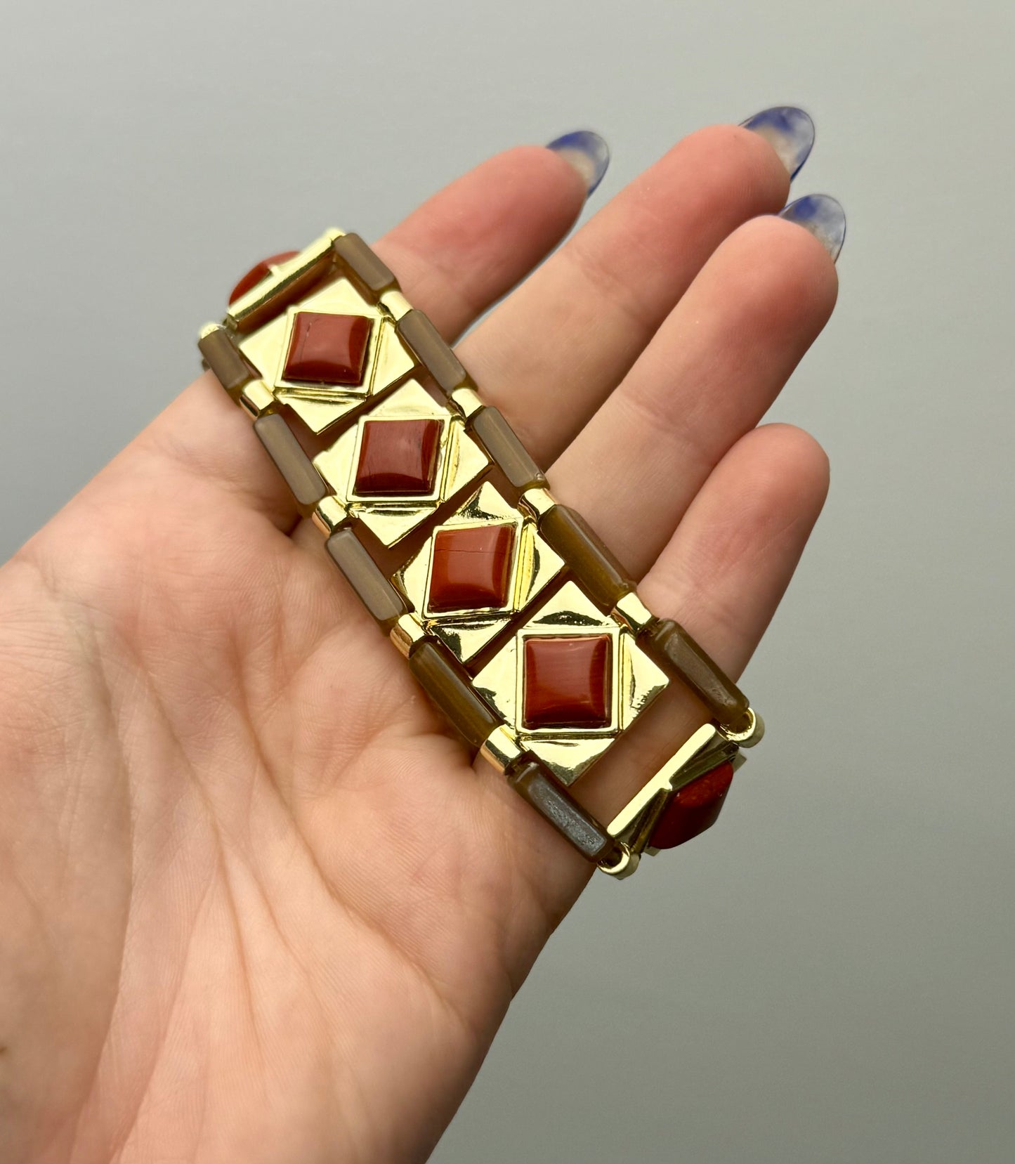 Red jasper bracelet thrifted find