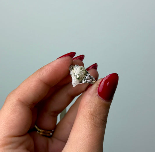 Ocean jasper adjustable ring