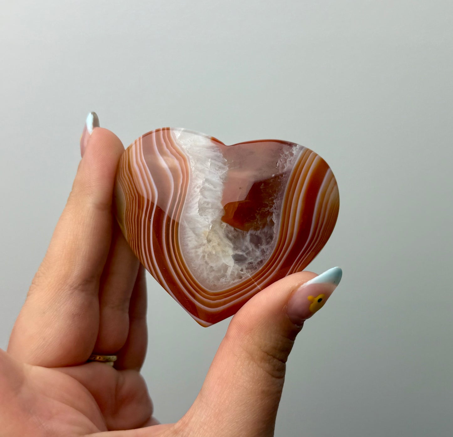 Carnelian heart carving