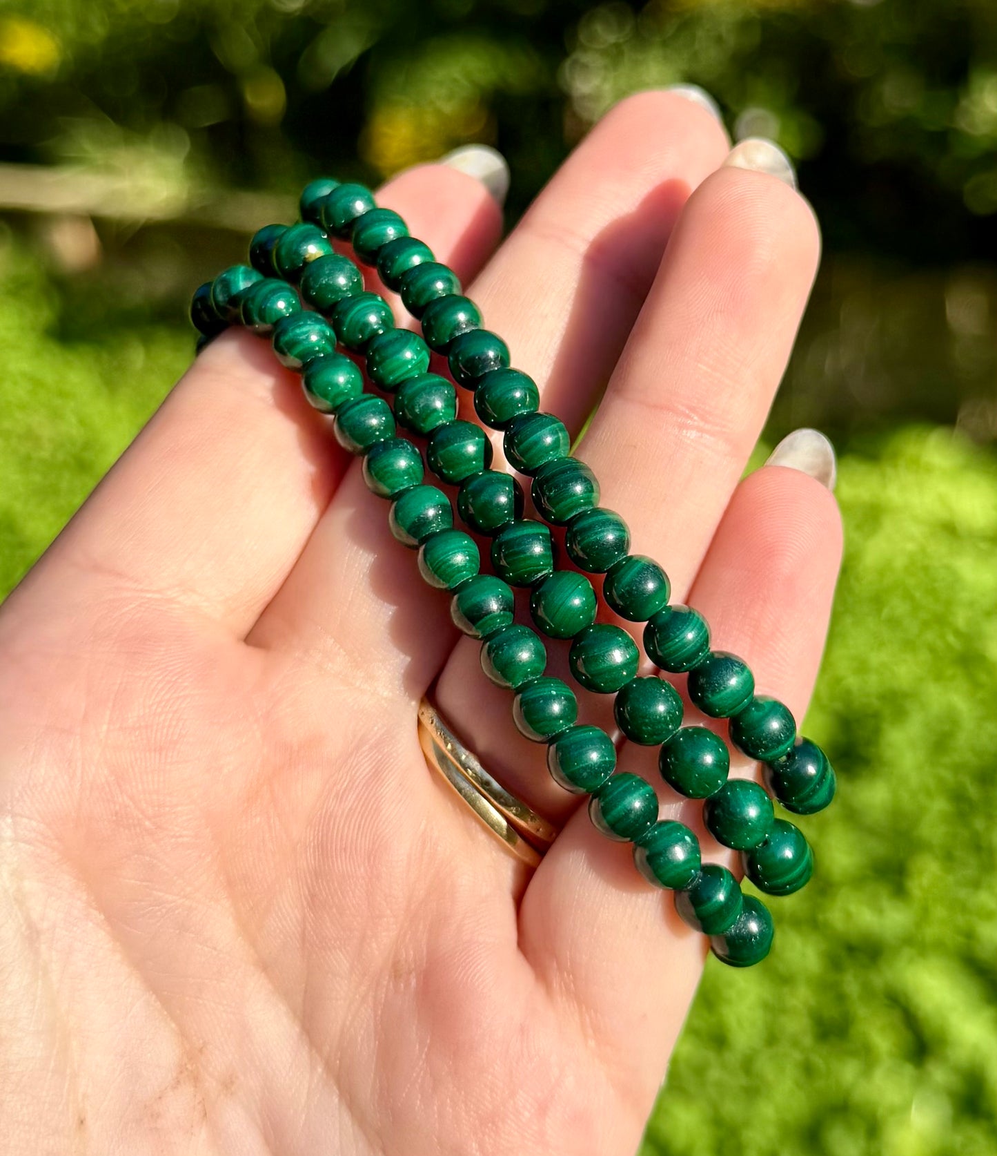 6mm malachite bracelets