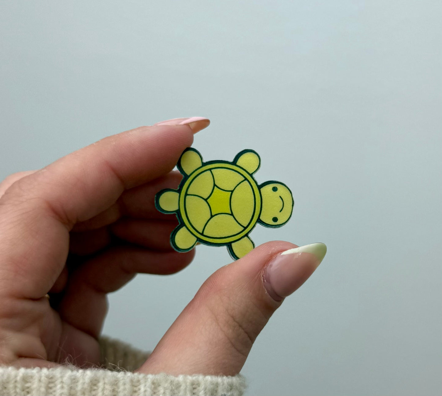 Yellow turtle pin