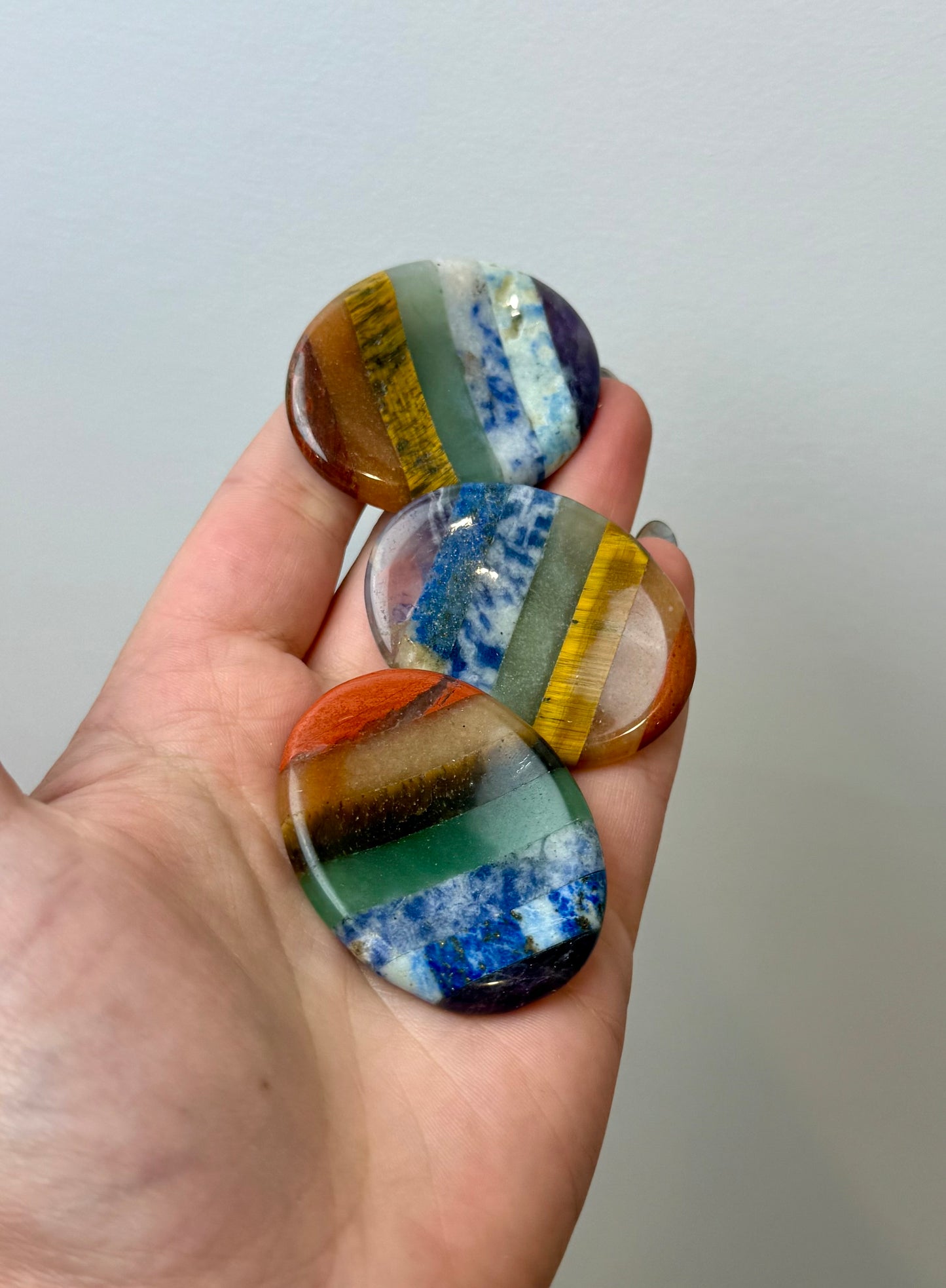 Chakra rainbow worry stones