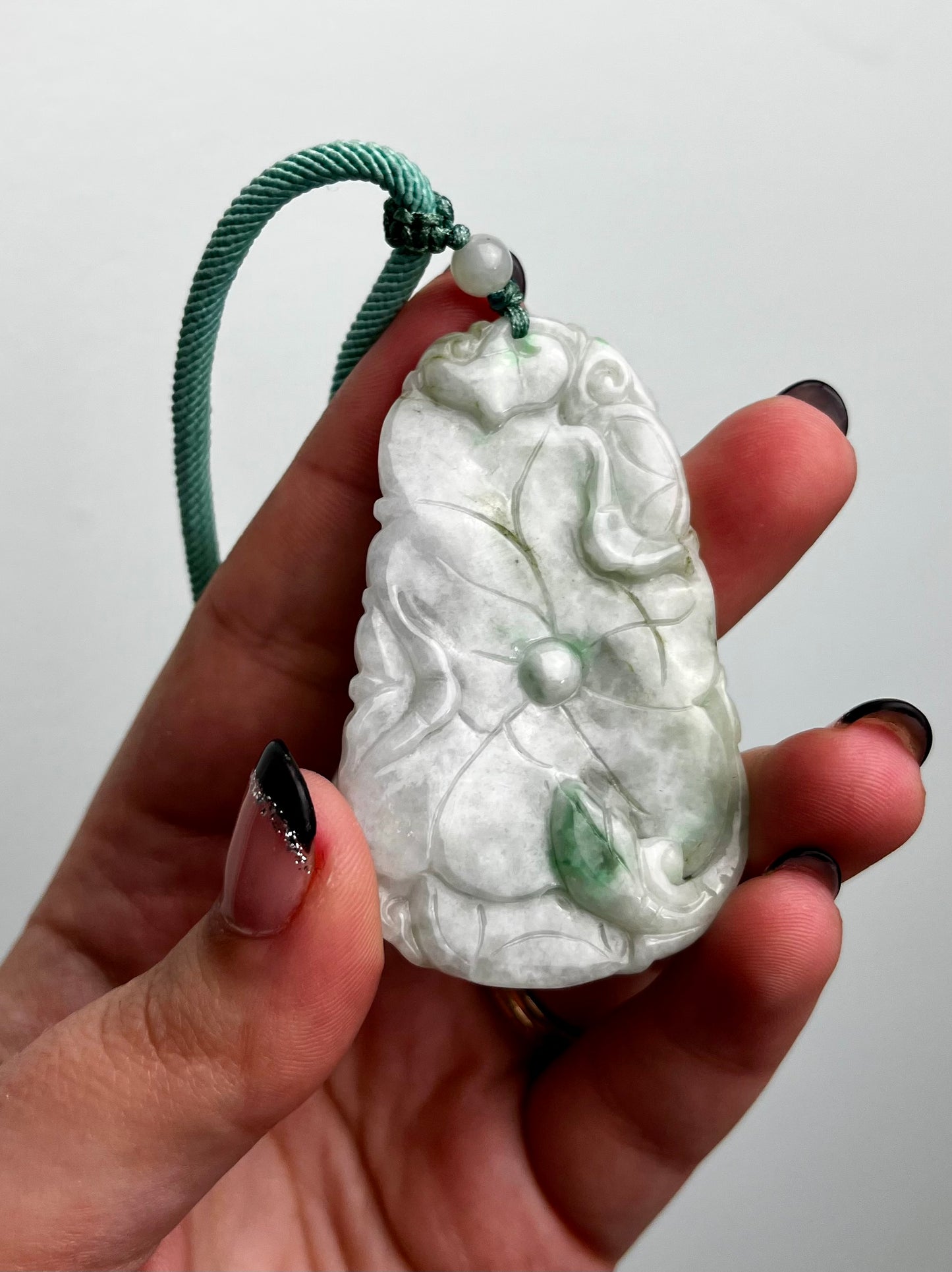 Jade double sided necklace