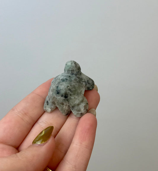 Kiwi jasper turtle carving