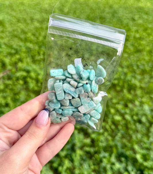 Amazonite chip bag