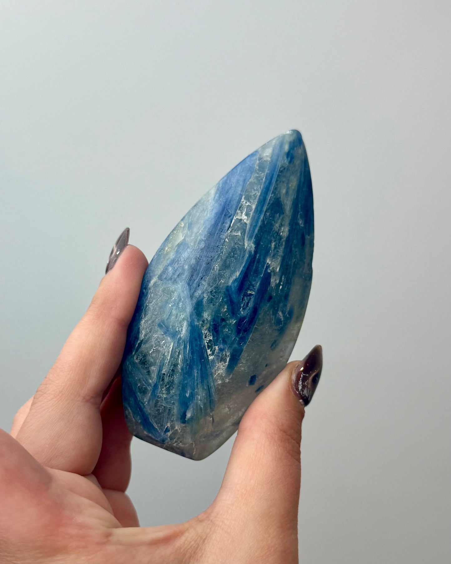 Blue kyanite tear freeform