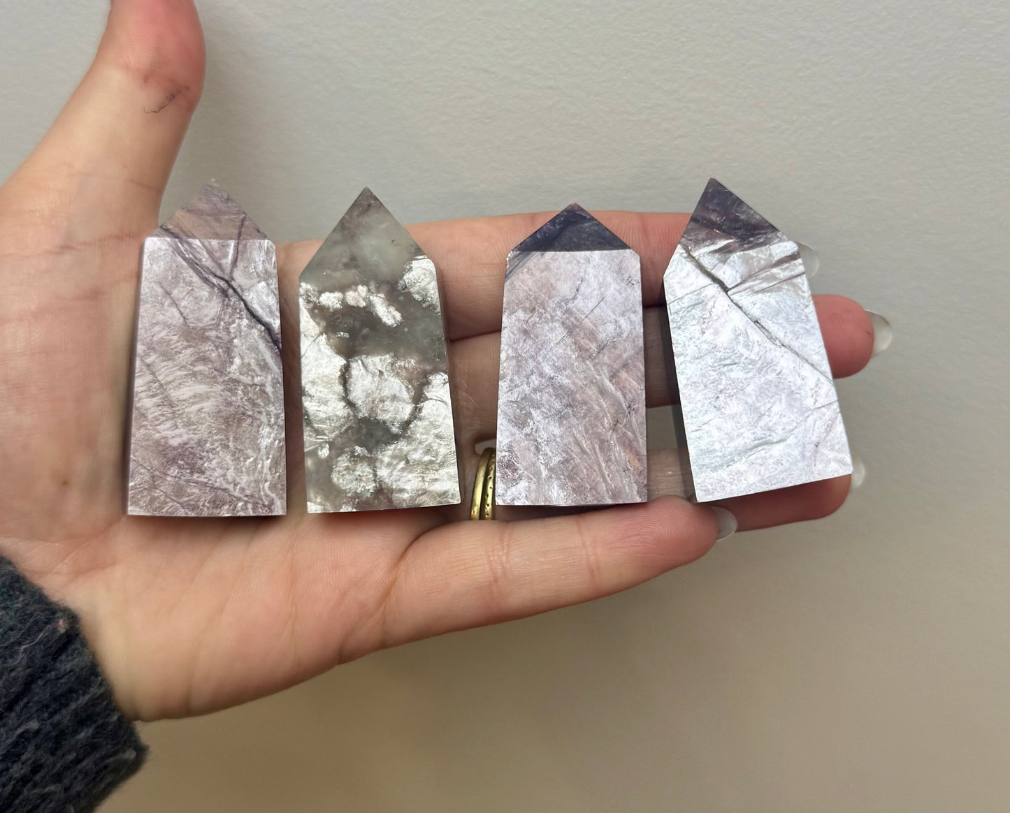 Purple mica/gem lepidolite towers