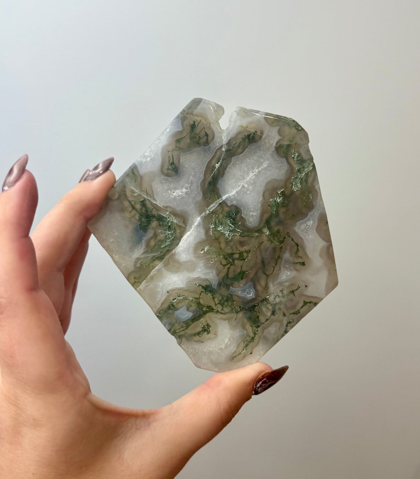 Moss agate slab