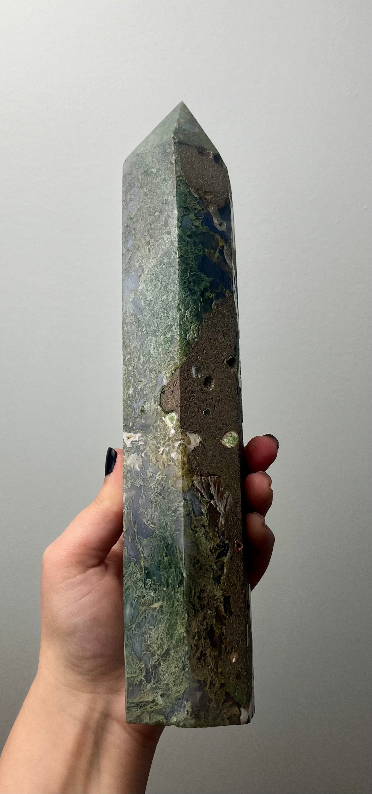 Moss agate tower