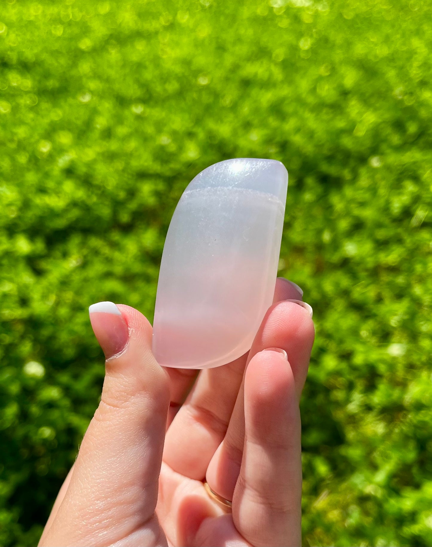 Fluorite leaf palm stone