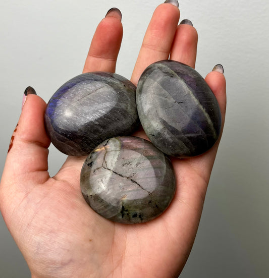 Labradorite palm stones