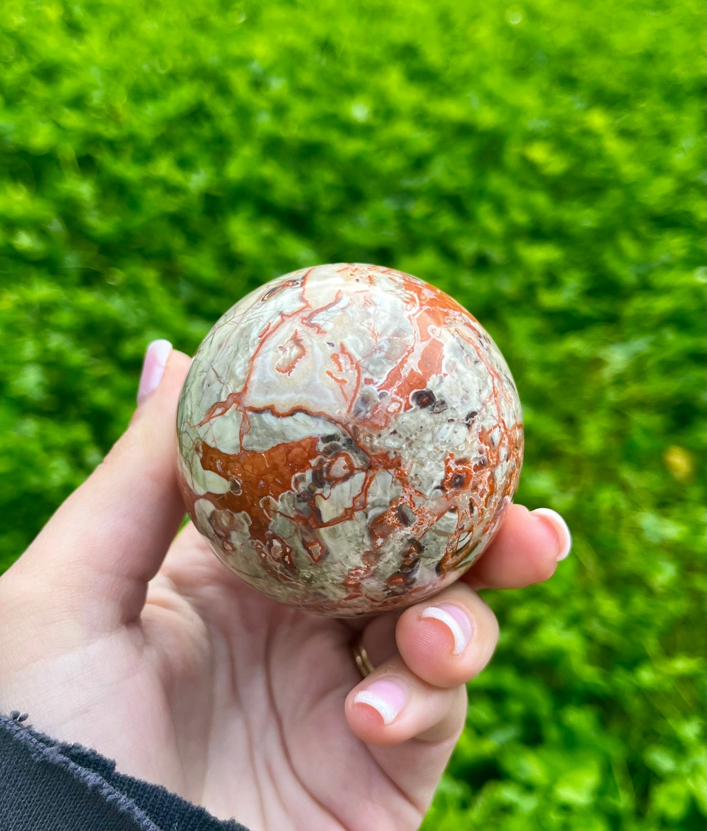 Money agate sphere