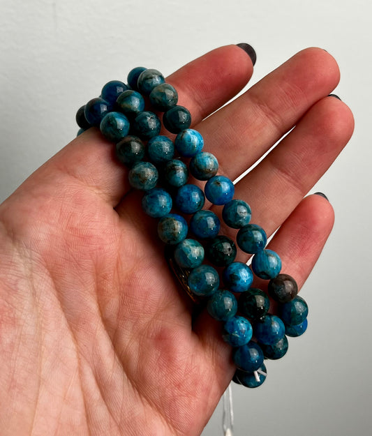 Blue apatite bracelets