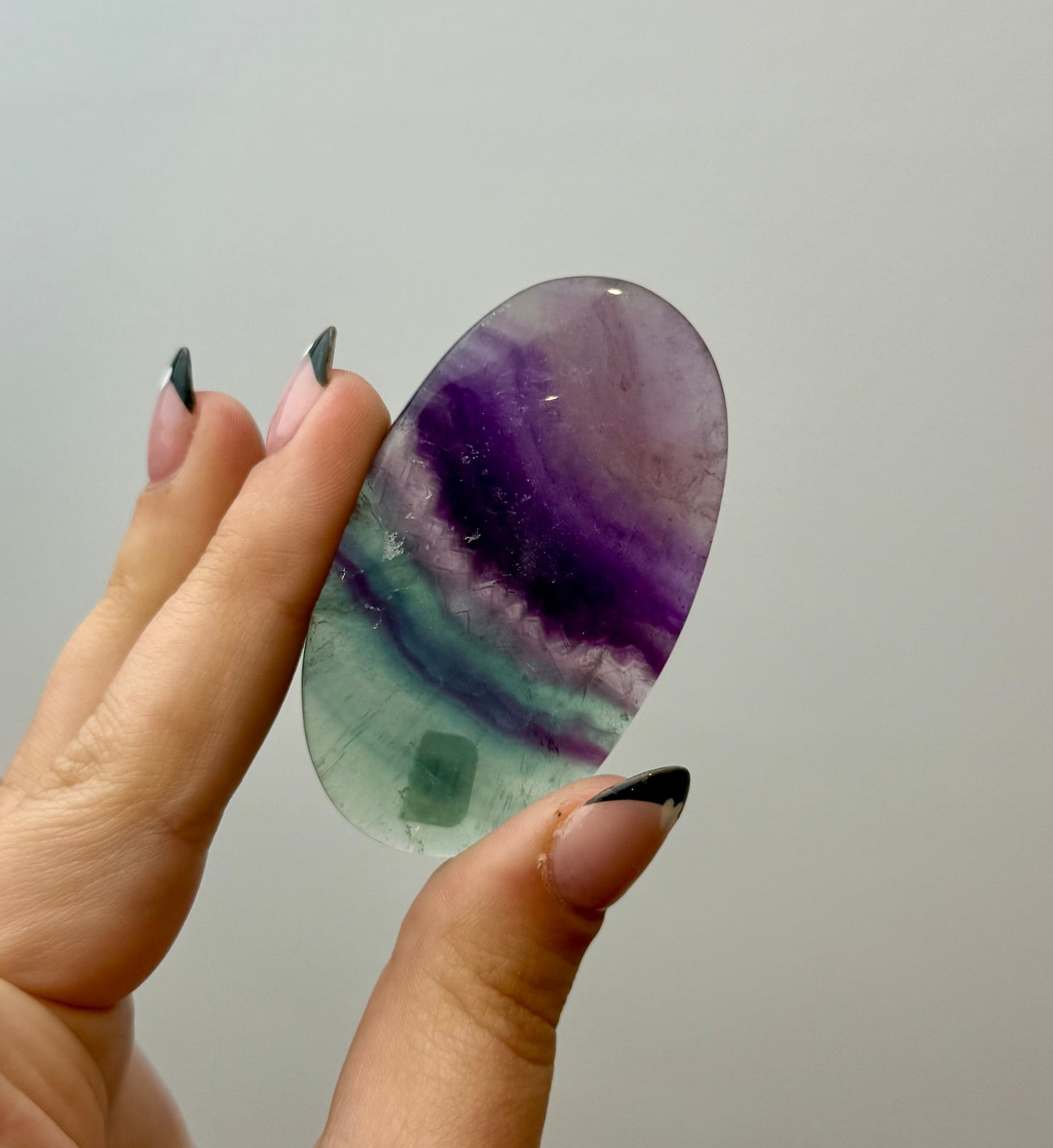 Fluorite palm stone