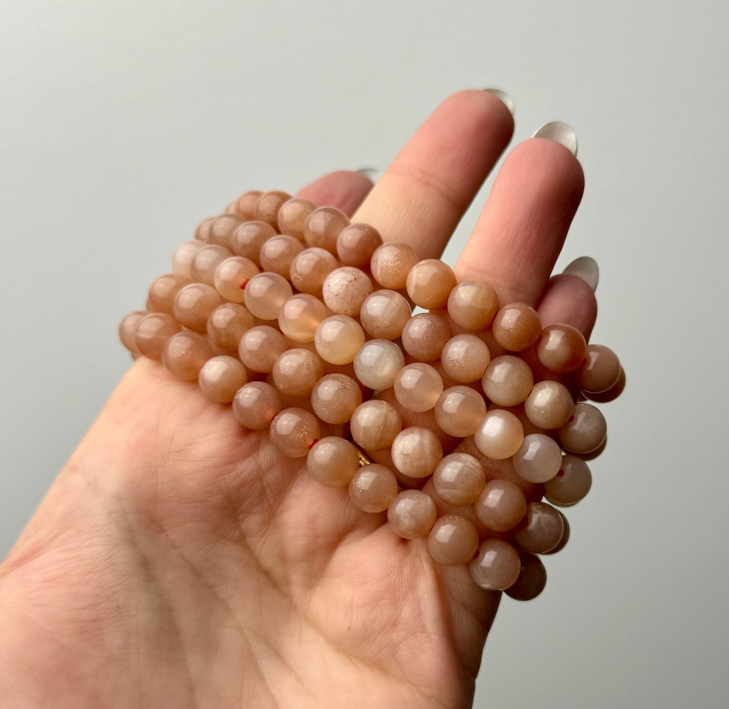Peach moonstone bracelets