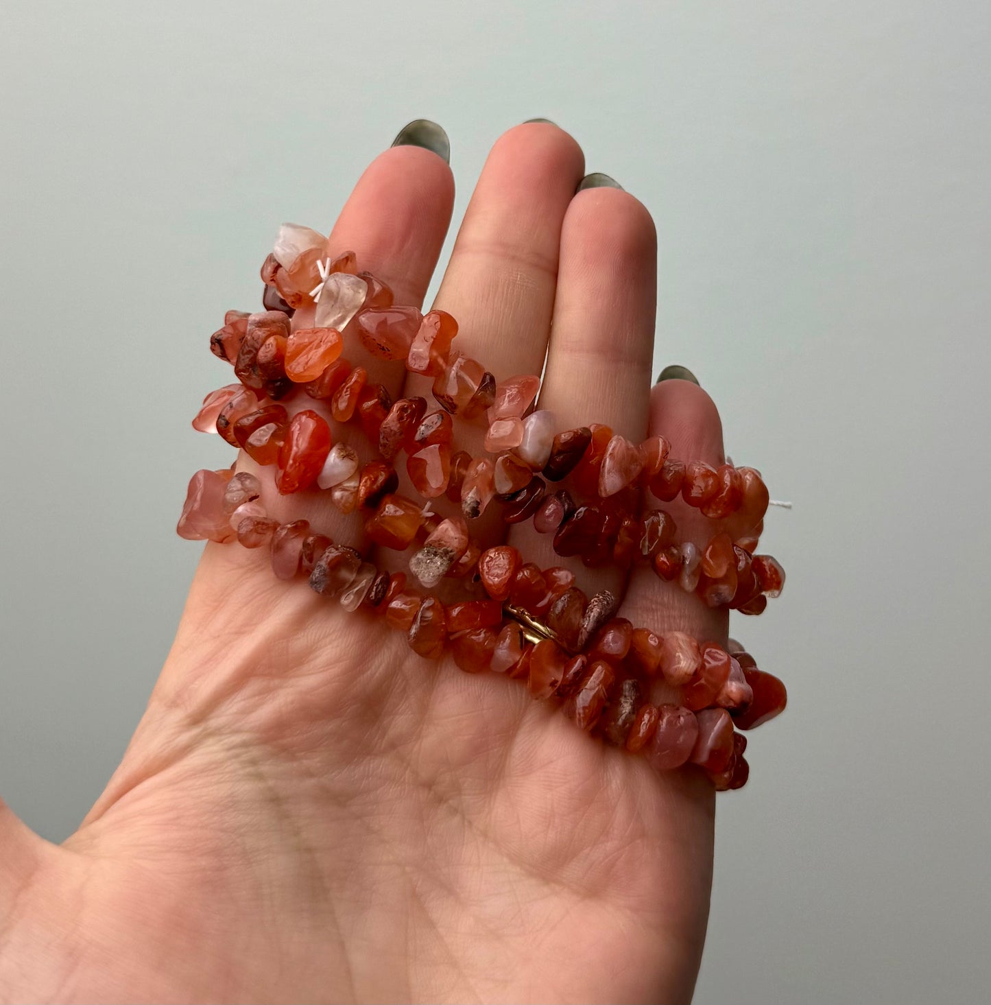 Carnelian chip bracelets