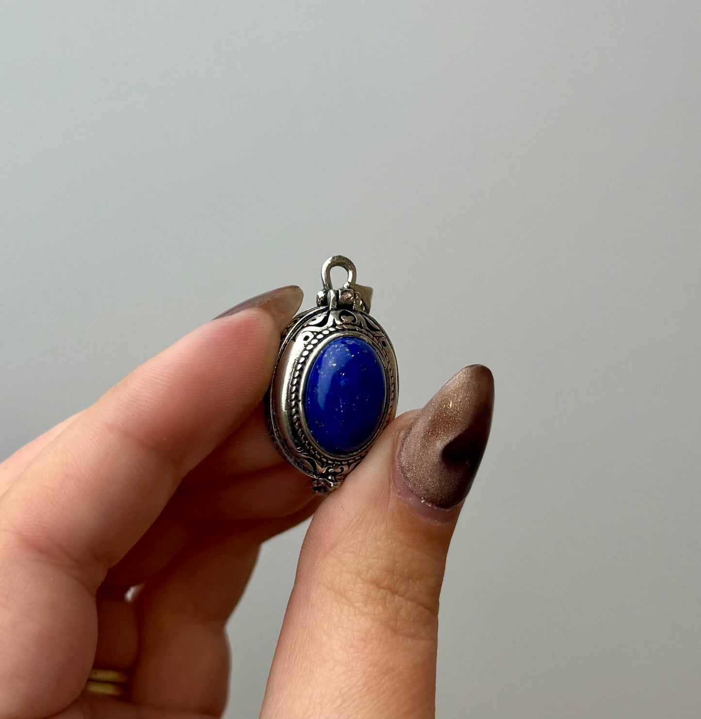 Lapis lazuli locket pendant