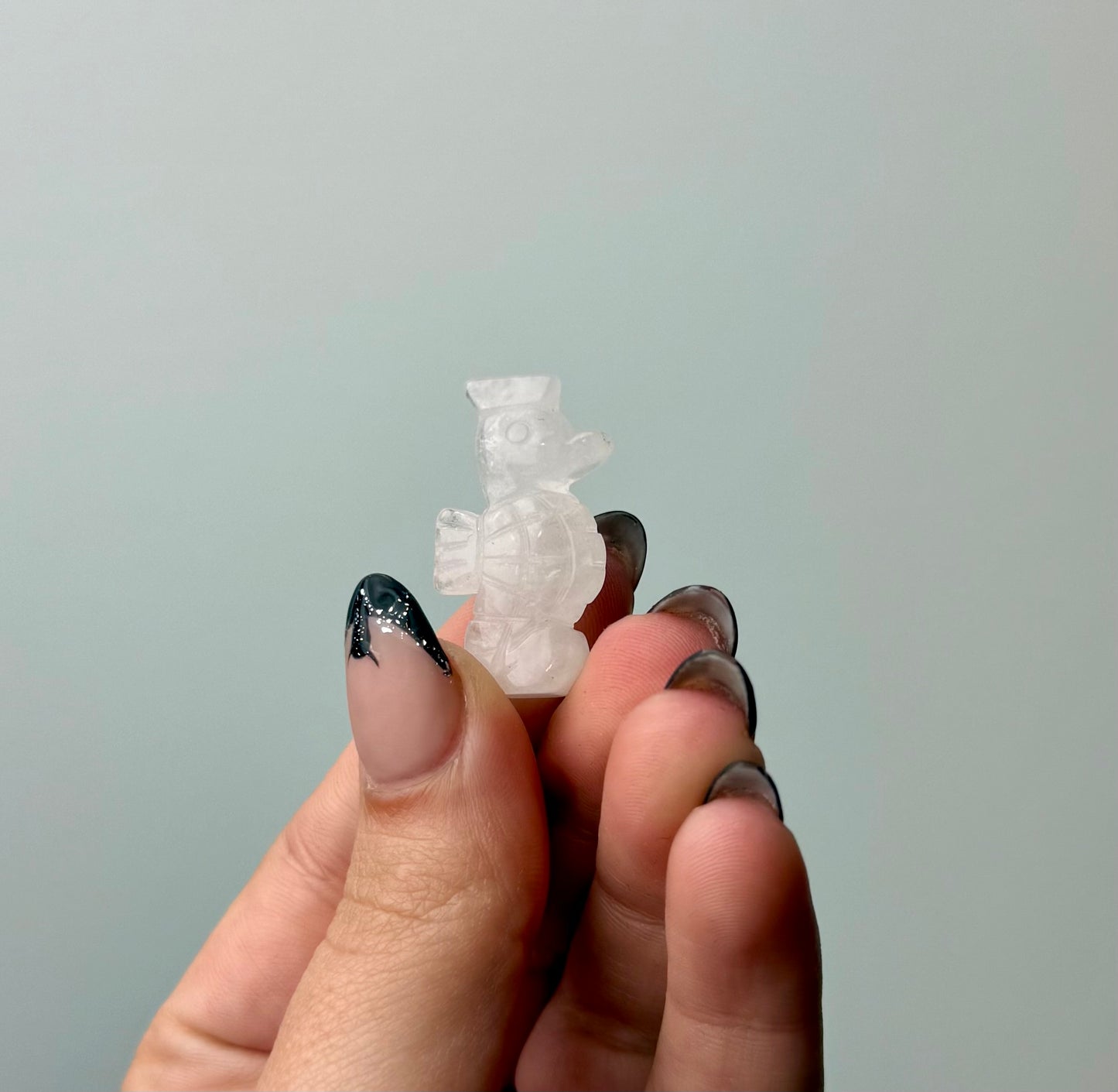 Quartz seahorse carving