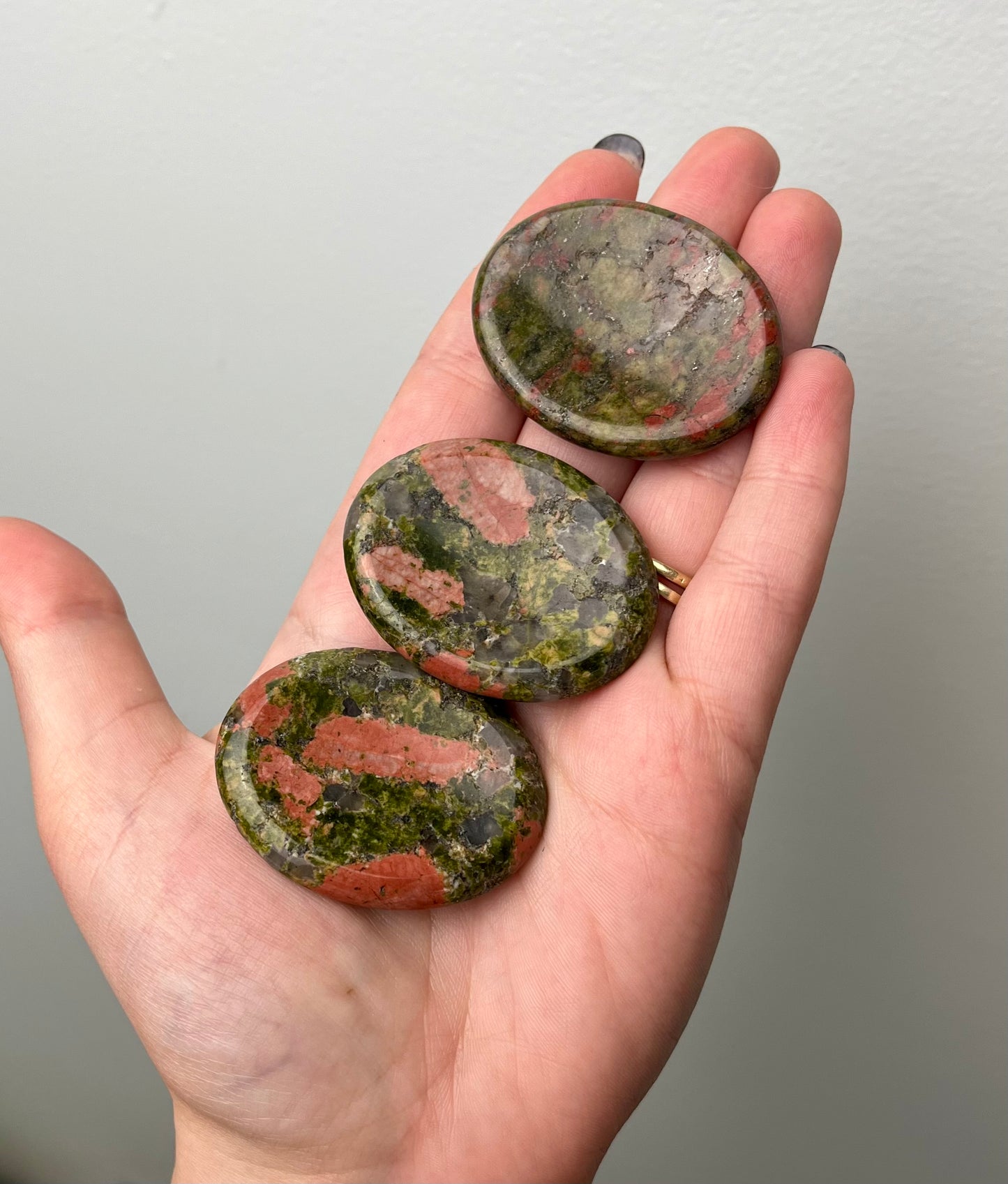 Unakite worry stones